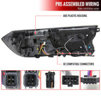 2018-2022 Honda Accord Sedan LED Sequential Signal Tail Lights (Matte Black Housing/Clear Lens)