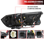 2018-2022 Honda Accord Sedan SQ2 LED Sequential Signal Tail Lights (Matte Black Housing/Clear Lens)