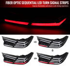 2018-2022 Honda Accord Sedan LED Sequential Signal Tail Lights (Matte Black Housing/Clear Lens)