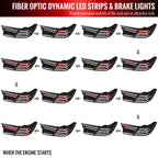 2018-2022 Honda Accord Sedan LED Sequential Signal Tail Lights (Matte Black Housing/Clear Lens)