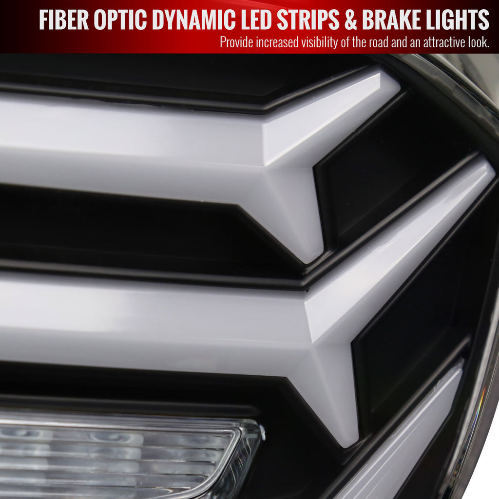 2018-2022 Honda Accord Sedan LED Sequential Signal Tail Lights (Matte Black Housing/Clear Lens)