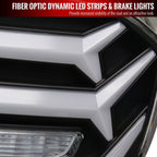 2018-2022 Honda Accord Sedan LED Sequential Signal Tail Lights (Matte Black Housing/Clear Lens)