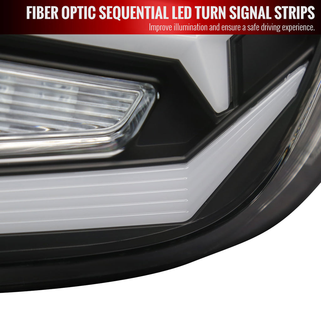 2018-2022 Honda Accord Sedan LED Sequential Signal Tail Lights (Matte Black Housing/Clear Lens)