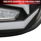 2018-2022 Honda Accord Sedan LED Sequential Signal Tail Lights (Matte Black Housing/Clear Lens)