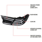 2018-2022 Honda Accord Sedan LED Sequential Signal Tail Lights (Matte Black Housing/Clear Lens)