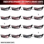 2018-2022 Honda Accord Sedan SQ2 LED Sequential Signal Tail Lights (Matte Black Housing/Clear Lens)