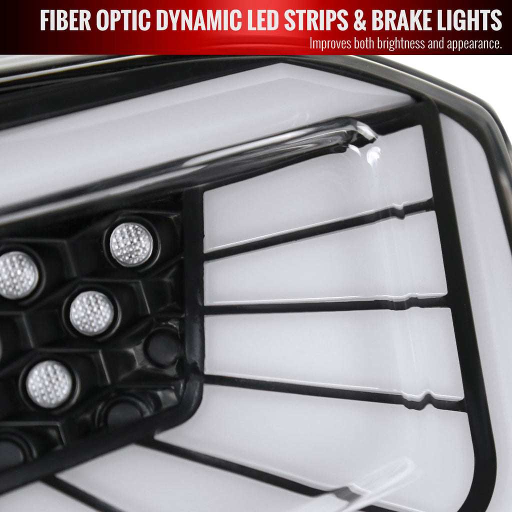 2018-2022 Honda Accord Sedan SQ2 LED Sequential Signal Tail Lights (Matte Black Housing/Clear Lens)