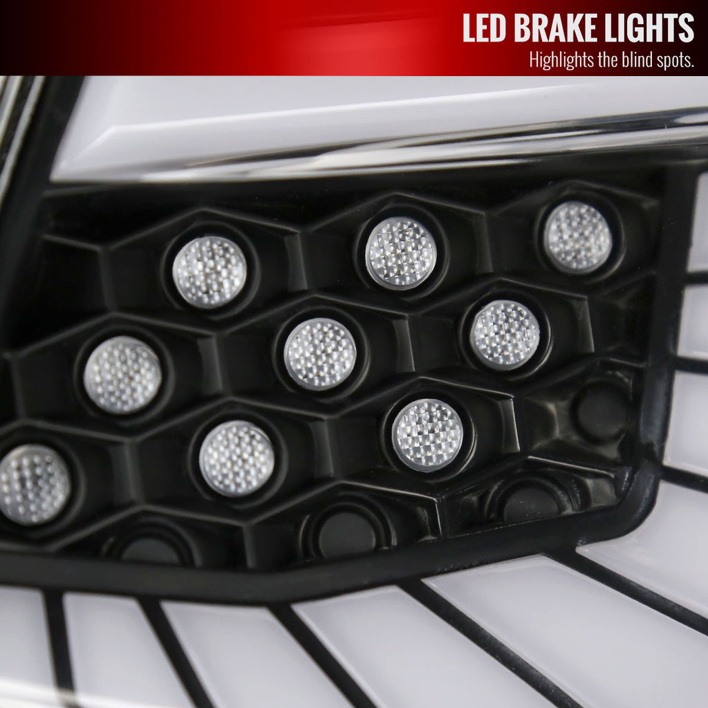 2018-2022 Honda Accord Sedan SQ2 LED Sequential Signal Tail Lights (Matte Black Housing/Clear Lens)