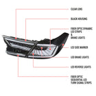 2018-2022 Honda Accord Sedan SQ2 LED Sequential Signal Tail Lights (Matte Black Housing/Clear Lens)