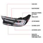 2018-2022 Honda Accord Sedan SQ2 LED Sequential Signal Tail Lights (Matte Black Housing/Clear Lens)
