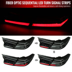2018-2022 Honda Accord Sedan LED Sequential Signal Tail Lights (Glossy Black Housing/Smoke Lens)