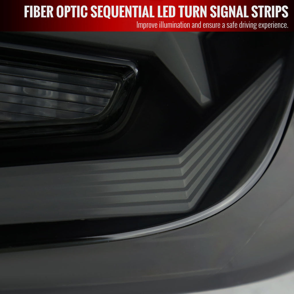 2018-2022 Honda Accord Sedan LED Sequential Signal Tail Lights (Glossy Black Housing/Smoke Lens)