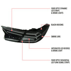 2018-2022 Honda Accord Sedan LED Sequential Signal Tail Lights (Glossy Black Housing/Smoke Lens)