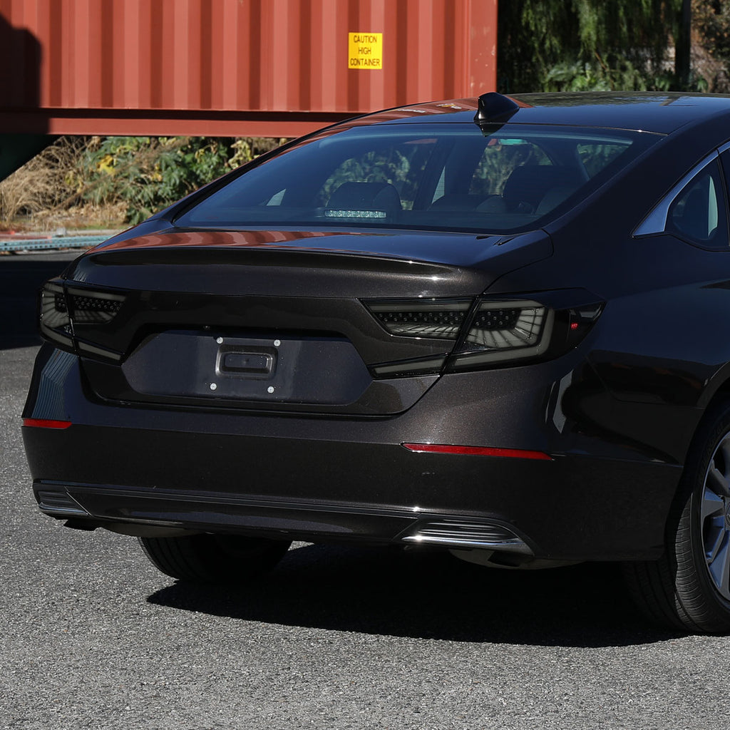 2018-2022 Honda Accord Sedan SQ2 LED Sequential Signal Tail Lights (Glossy Black Housing/Smoke Lens)