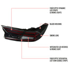 2018-2022 Honda Accord Sedan Red LED Sequential Signal Tail Lights (Matte Black Housing/Smoke Lens)