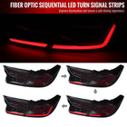 2018-2022 Honda Accord Sedan SQ2 Red LED Sequential Signal Tail Lights (Matte Black Housing/Smoke Lens)