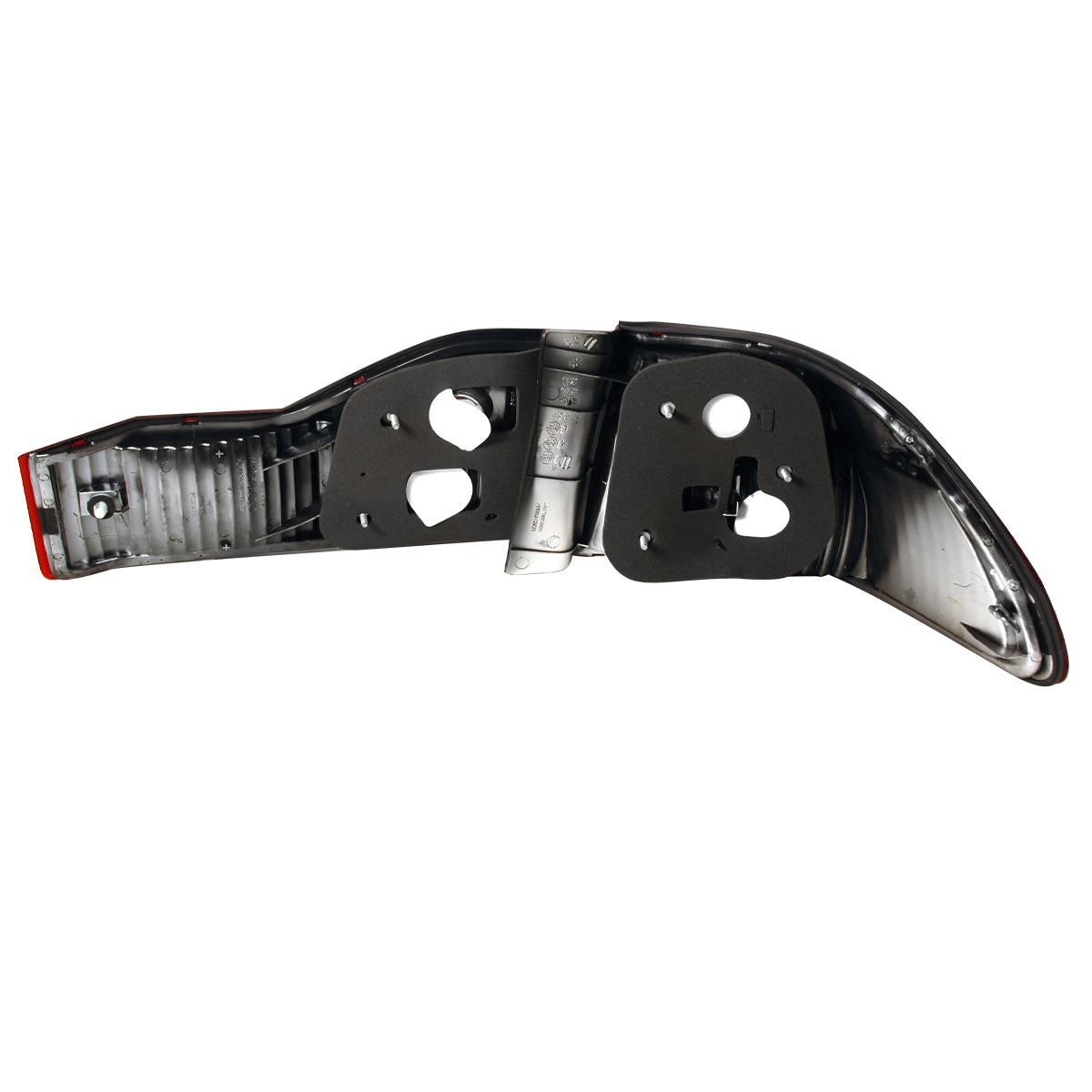 1998-2000 Honda Accord Sedan Tail Lights (Chrome Housing/Red Clear Lens)