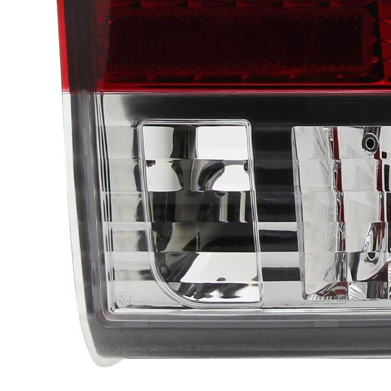 1983-1987 Toyota Corolla AE86 Hatchback Tail Lights (Chrome Housing/Red Clear Lens)