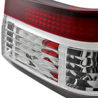 1983-1987 Toyota Corolla AE86 Hatchback Tail Lights (Chrome Housing/Red Clear Lens)