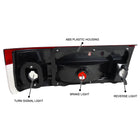 1983-1987 Toyota Corolla AE86 Hatchback Tail Lights (Chrome Housing/Red Clear Lens)