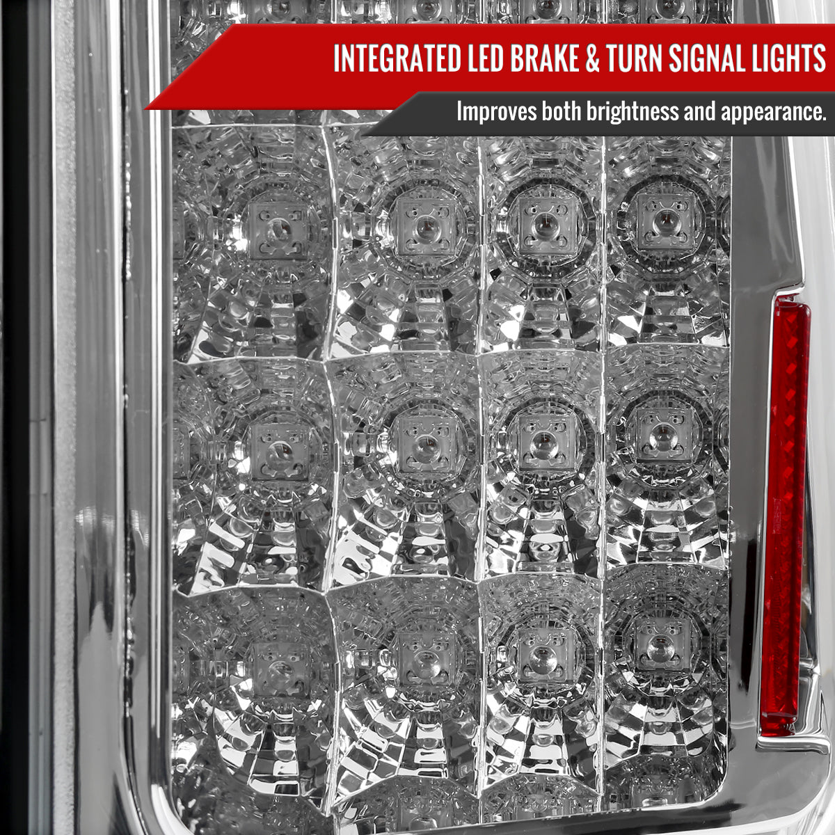 2005-2015 Nissan Armada LED Tail Lights (Chrome Housing/Clear Lens)
