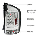 2005-2015 Nissan Armada LED Tail Lights (Chrome Housing/Clear Lens)