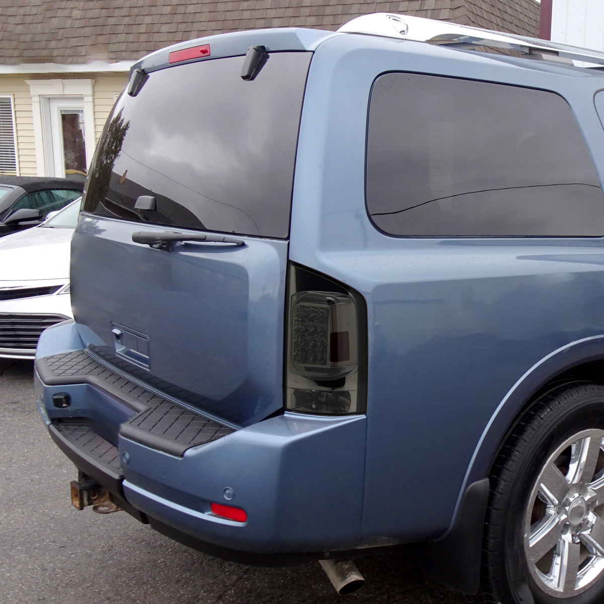 2005-2015 Nissan Armada LED Tail Lights (Chrome Housing/Smoke Lens)