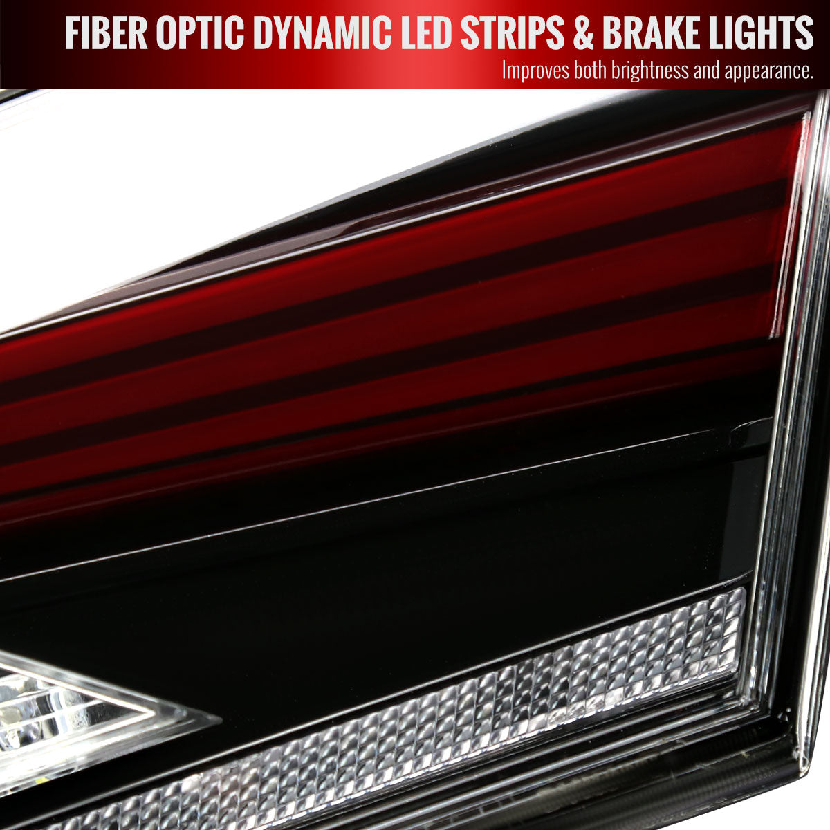 2018-2022 Toyota Camry LED Tail Lights w/ Sequential Signal Lamps (Jet Black Housing/Clear Lens)