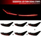 2018-2022 Toyota Camry LED Tail Lights w/ Sequential Signal Lamps (Glossy Black Housing/Smoke Lens)