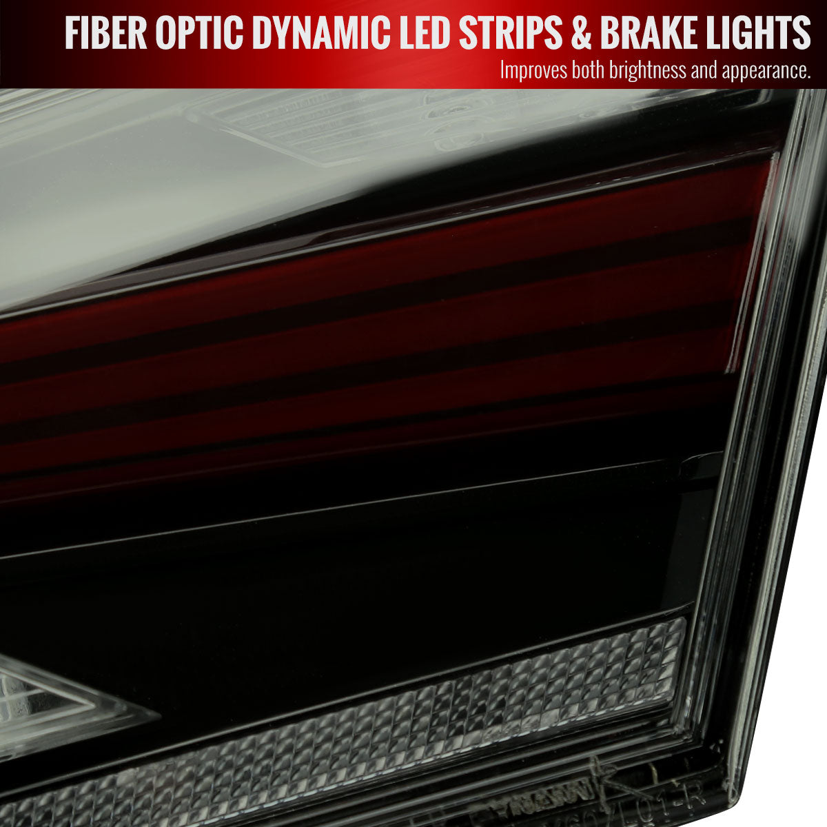 2018-2022 Toyota Camry LED Tail Lights w/ Sequential Signal Lamps (Glossy Black Housing/Smoke Lens)