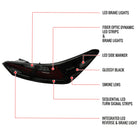 2018-2022 Toyota Camry LED Tail Lights w/ Sequential Signal Lamps (Glossy Black Housing/Smoke Lens)