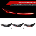 2018-2022 Toyota Camry LED Tail Lights w/ Sequential Signal Lamps (Matte Black Housing/Clear Lens)