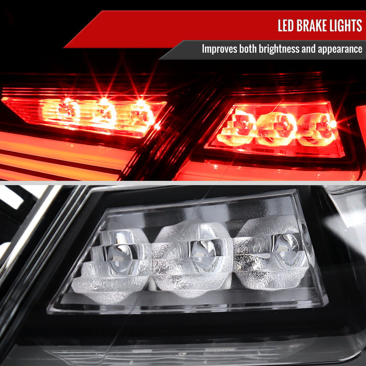 2018-2022 Toyota Camry LED Tail Lights w/ Sequential Signal Lamps (Matte Black Housing/Clear Lens)