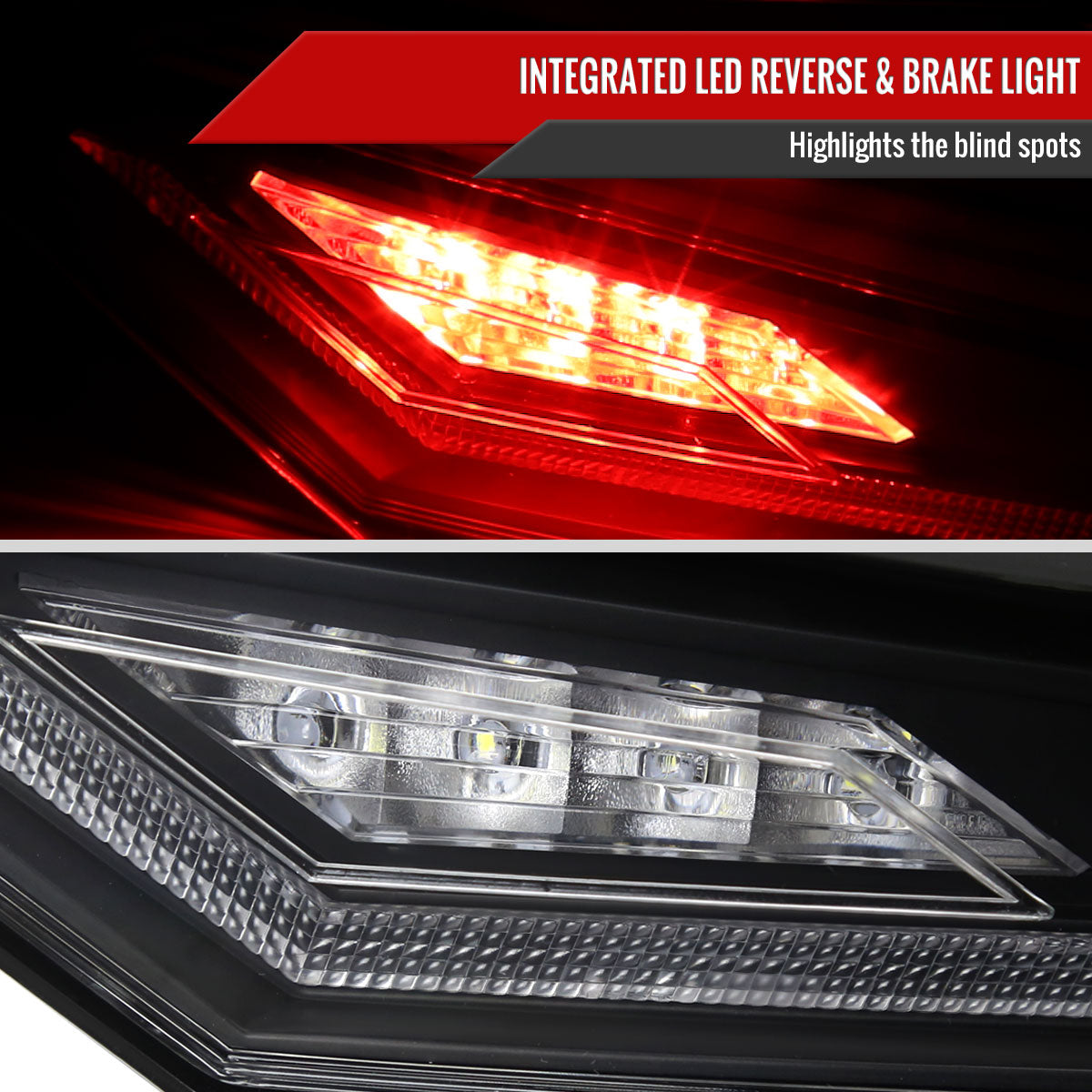 2018-2022 Toyota Camry LED Tail Lights w/ Sequential Signal Lamps (Matte Black Housing/Clear Lens)