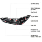 2018-2022 Toyota Camry LED Tail Lights w/ Sequential Signal Lamps (Matte Black Housing/Clear Lens)