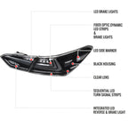 2018-2022 Toyota Camry LED Tail Lights w/ Sequential Signal Lamps (Matte Black Housing/Clear Lens)