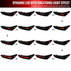 2018-2022 Toyota Camry LED Tail Lights w/ Sequential Signal Lamps (Matte Black Housing/Smoke Lens)