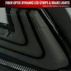 2018-2022 Toyota Camry LED Tail Lights w/ Sequential Signal Lamps (Matte Black Housing/Smoke Lens)