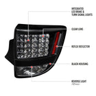 2000-2005 Toyota Celica LED Tail Lights (Matte Black Housing/Clear Lens)