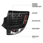 2000-2005 Toyota Celica V2 LED Tail Lights (Matte Black Housing/Clear Lens)
