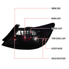 2006-2011 Honda Civic Coupe Tail Lights (Glossy Black Housing/Smoke Lens)