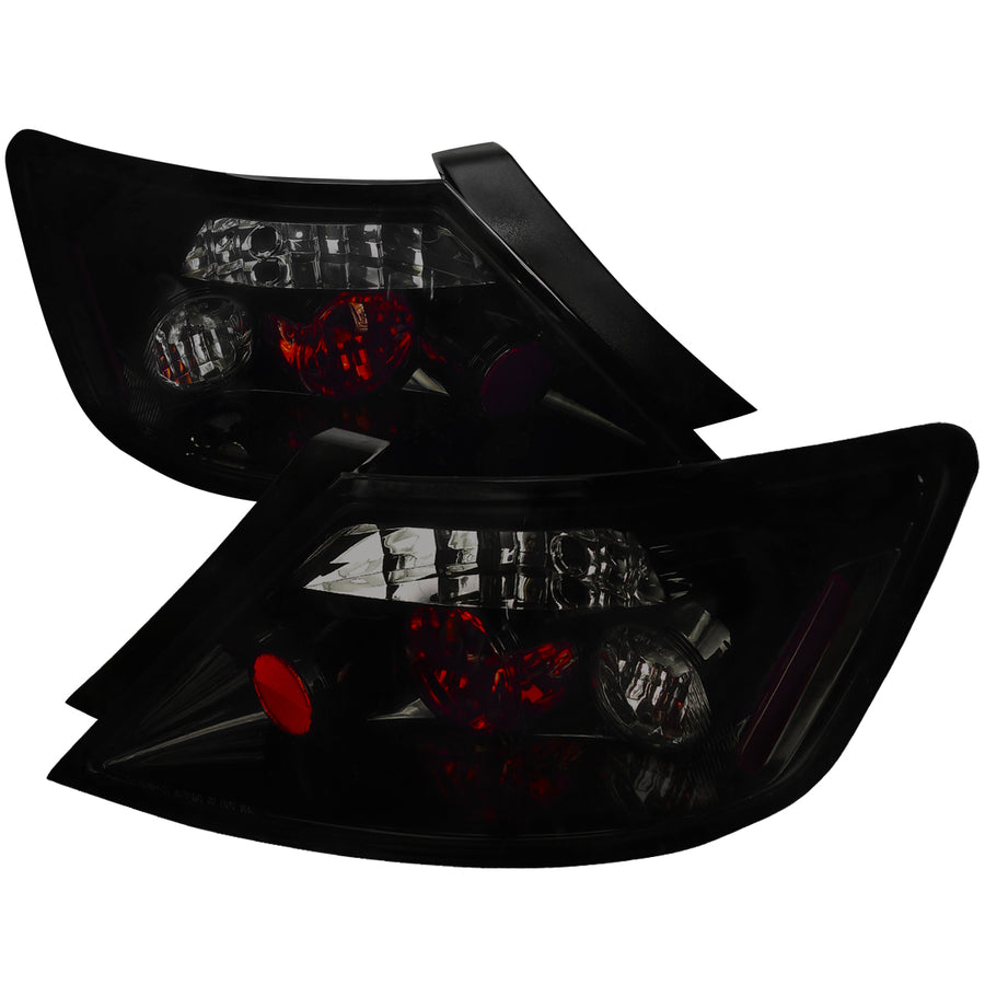 2006-2011 Honda Civic Coupe Tail Lights (Glossy Black Housing/Smoke Lens)