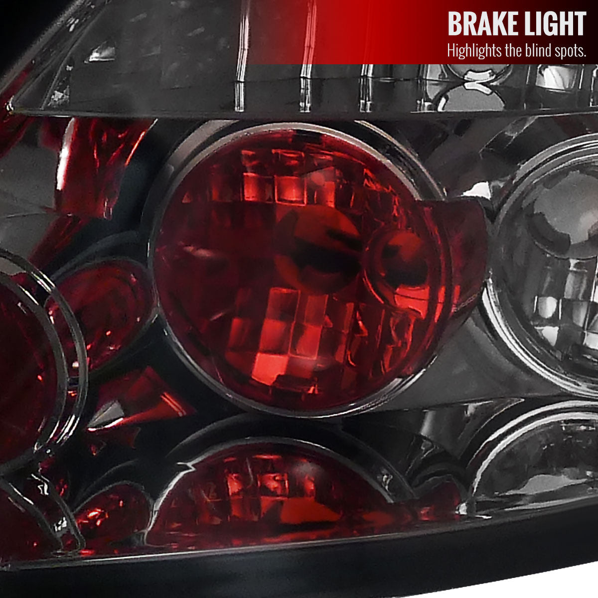 2006-2011 Honda Civic Coupe Tail Lights (Chrome Housing/Smoke Lens)