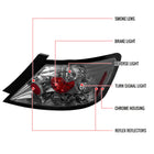 2006-2011 Honda Civic Coupe Tail Lights (Chrome Housing/Smoke Lens)