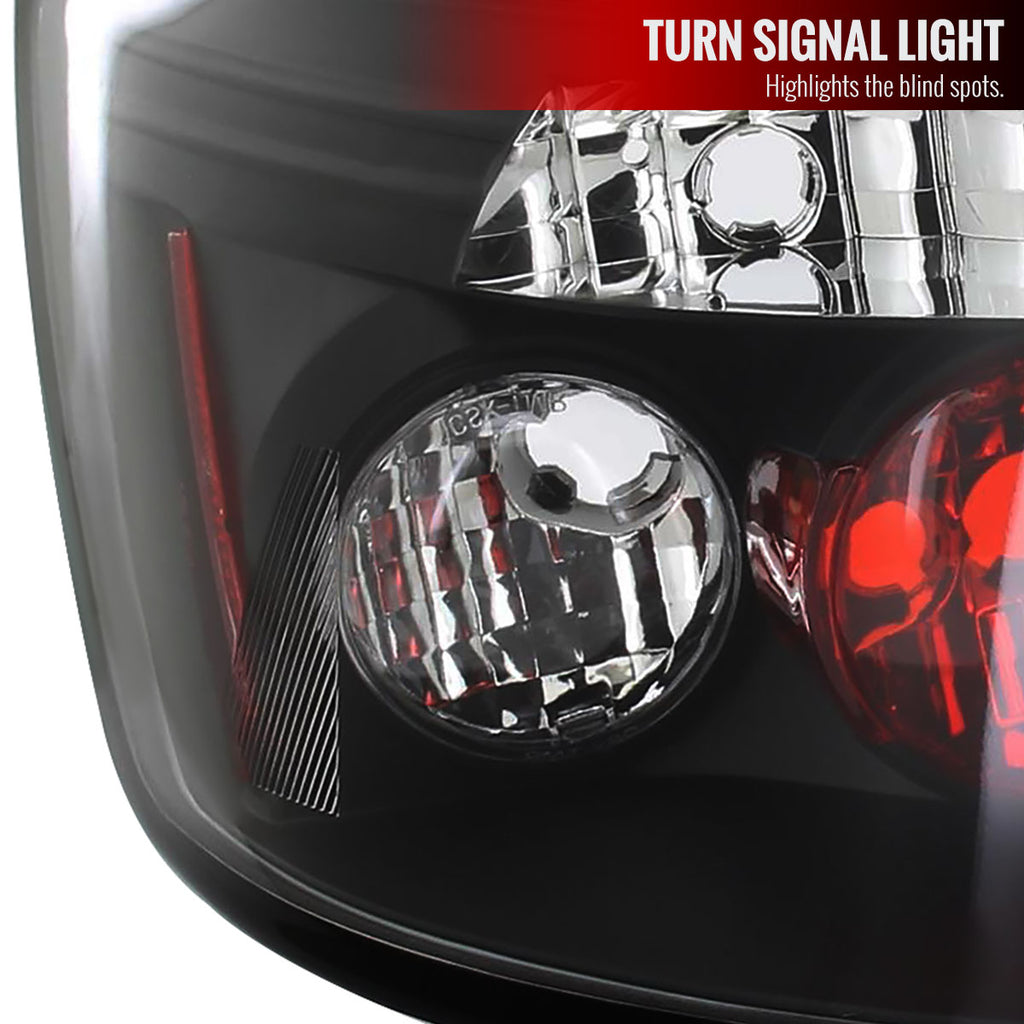 2006-2011 Honda Civic Coupe Tail Lights (Matte Black Housing/Clear Lens)
