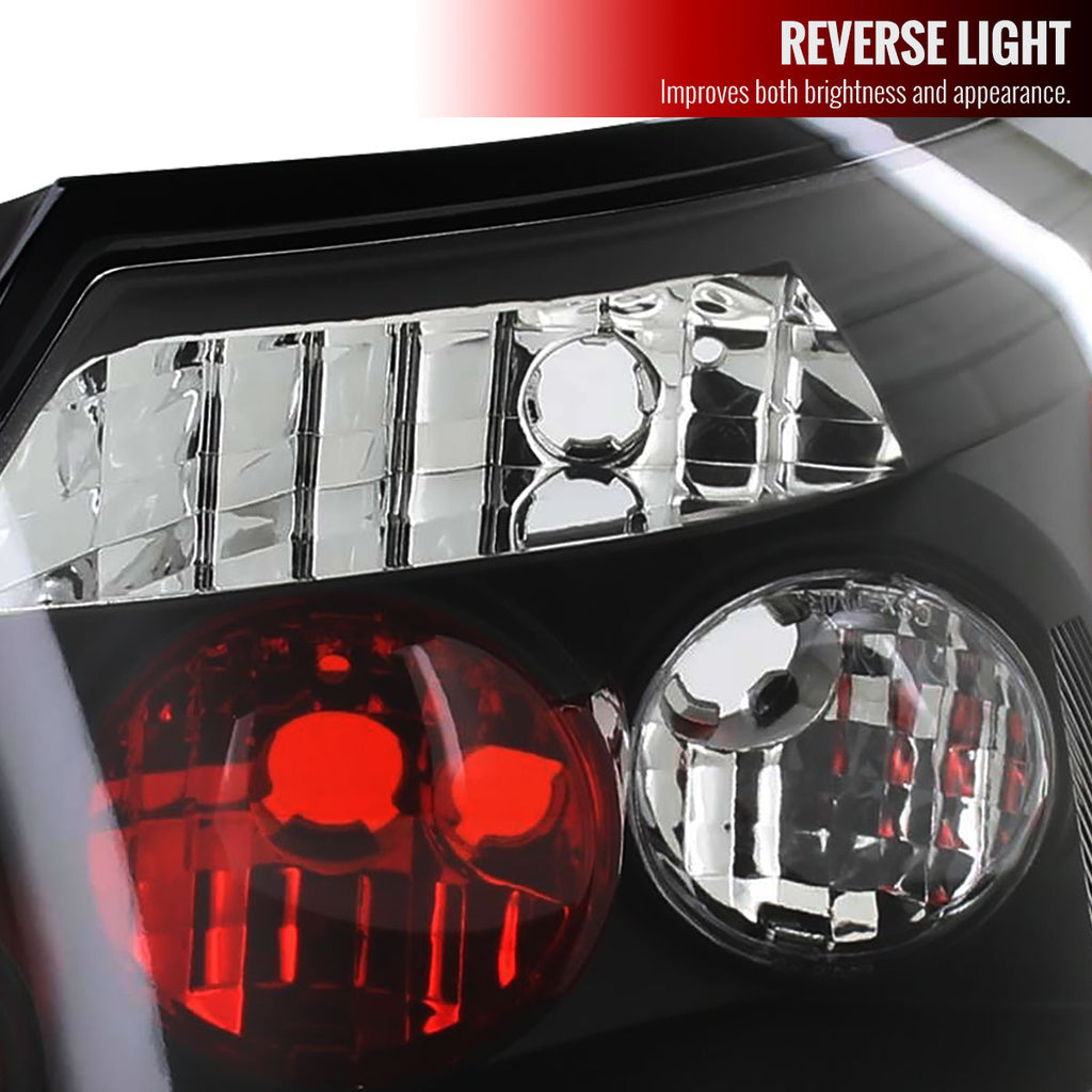 2006-2011 Honda Civic Coupe Tail Lights (Matte Black Housing/Clear Lens)