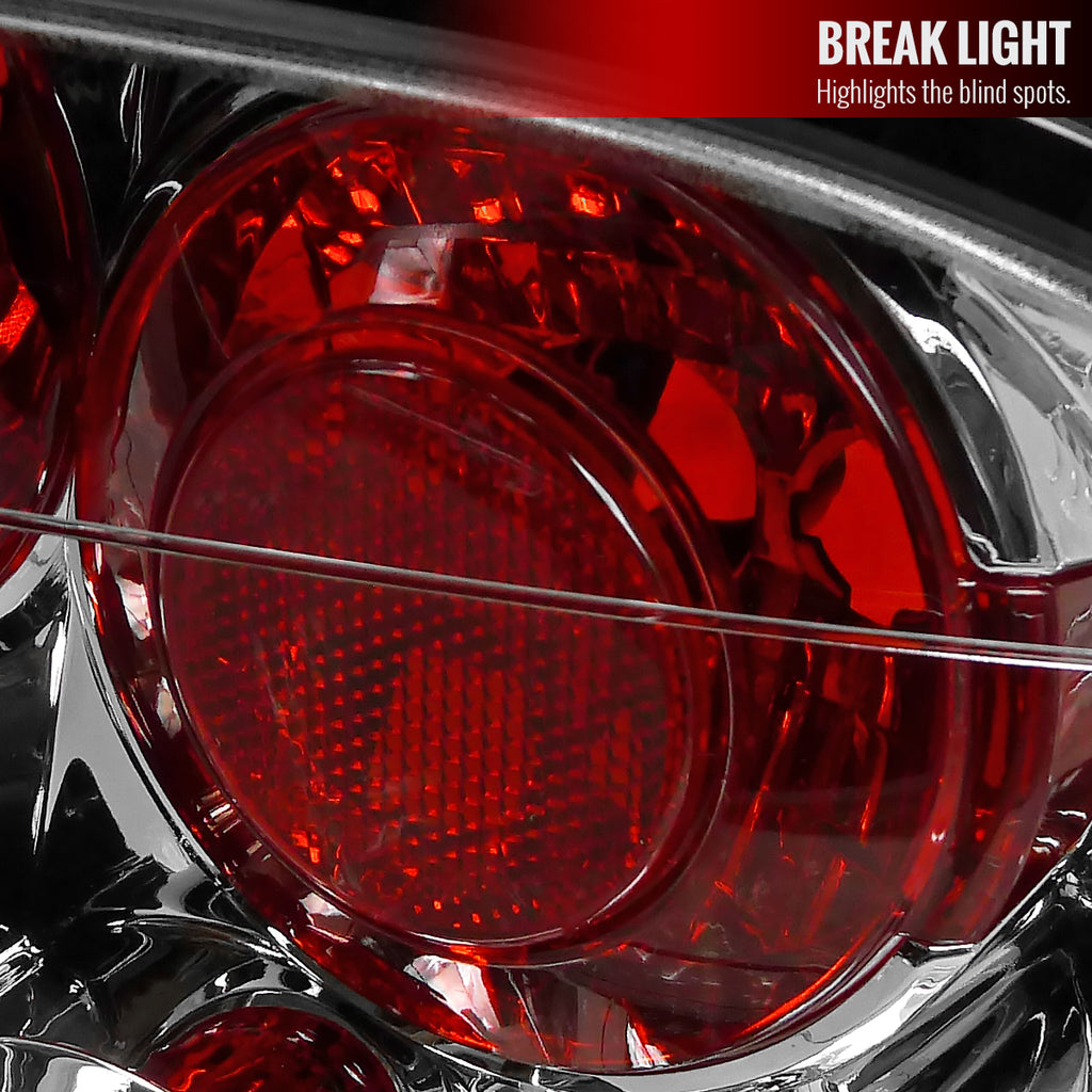 2006-2011 Honda Civic Sedan Tail Lights (Chrome Housing/Clear Lens)