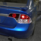 2006-2011 Honda Civic Sedan Tail Lights (Chrome Housing/Clear Lens)