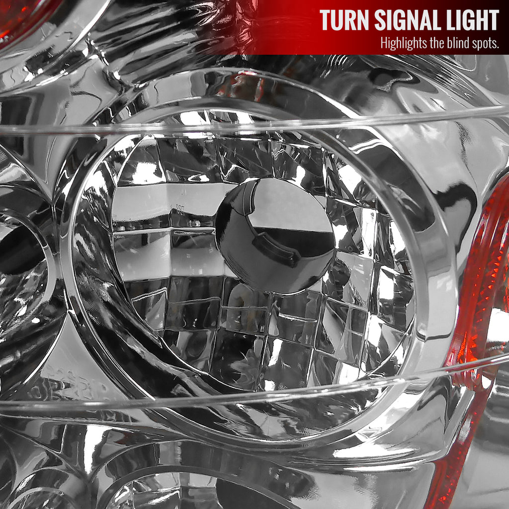 2006-2011 Honda Civic Sedan Tail Lights (Chrome Housing/Clear Lens)
