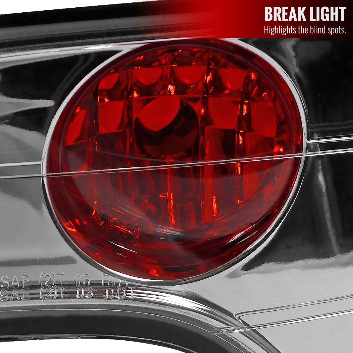 2006-2011 Honda Civic Sedan Tail Lights (Chrome Housing/Clear Lens)